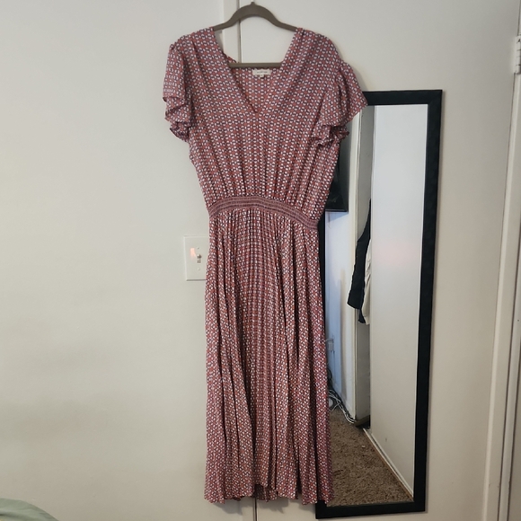 Max Studio Pleated Midi Sundress Old Money Aesthetic - Picture 1 of 9